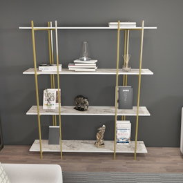 Hanah Home Moss - Blanco, Dorado